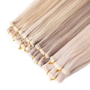 Наращивание человеческих волос светлого цвета 100 remy genius wifts можно обрезать выровненные кутикулы необработанные волосы