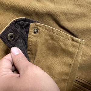 Strong hold Herren Vintage Winter Wind proof Woven Coated Canvas 100% Baumwolle 280g Varsity Jacke mit Reiß verschluss Verschluss <span class=keywords><strong>Solid</strong></span> Pattern - Product Image 6