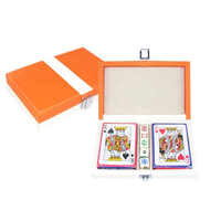 Boîte de jeu de poker écologique recyclable KingShow certifiée EN71, jeux de cartes vert et bleu, logo personnalisé, cartes à jouer professionnelles doubles