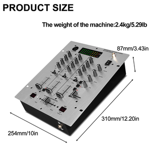 Biner DX626 Mixage <span class=keywords><strong>DJ</strong></span> professionnel à <span class=keywords><strong>3</strong></span> canaux avec console de mixage <span class=keywords><strong>DJ</strong></span> audio compteur BPM - Product Image 2