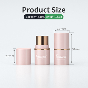 Custom 5g <b>Mini</b> Round PP Plastic Refillable Deodorant Bottle Solid <b>Perfume</b> Stick Packaging for Body Use - Product Image 2