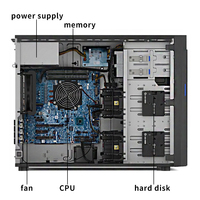 Serveur informatique de bureau ThinkSystem ST258 V2 Tower AI d'occasion pour les entreprises, logiciel ERP, stockage, serveurs de bureau Intel Xeon