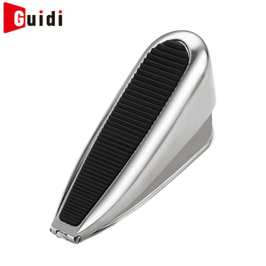 Butée <span class=keywords><strong>de</strong></span> <span class=keywords><strong>porte</strong></span> <span class=keywords><strong>coulissante</strong></span> réglable en hauteur, en argent, avec revêtement antidérapant en caoutchouc double face - Product Image 1