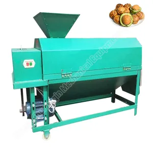 Peeling giá quả óc chó loại bỏ da màu xanh lá cây óc chó huller Peeler máy