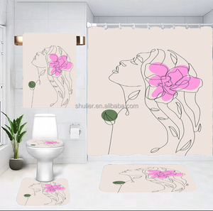 Affiche de l'équipe de football, rideaux de <span class=keywords><strong>douche</strong></span> avec des tapis épais et extra larges, serviettes de plage pour les fans - Product Image 3