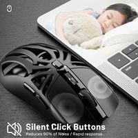 Penjualan Terbaik konektivitas tri-mode Mouse optik nirkabel Bt Mouse Gaming mekanik dengan pemberat yang dapat diprogram