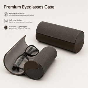 <span class=keywords><strong>Étui</strong></span> <span class=keywords><strong>à</strong></span> <span class=keywords><strong>lunettes</strong></span> rond en cuir PU de luxe, personnalisé, fait main, <span class=keywords><strong>double</strong></span> <span class=keywords><strong>étui</strong></span> pour <span class=keywords><strong>lunettes</strong></span> de vue et de soleil - Product Image 1
