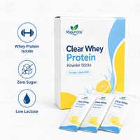 Poudre d'isolat de protéines de lactosérum clair en sachets, saveur citron, marque privée, OEM, mélange pour boisson nutritionnelle sportive
