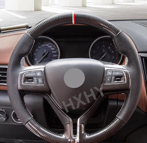 Volant en fibre de carbone de voiture personnalisé HXHY pour <span class=keywords><strong>Maserati</strong></span> Ghibli Levante Quattroporte Granturismo GT Sport compétitif - Product Image 5