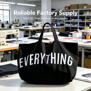 Extra Large Organic Canvas Tote Bag Zipper Closure <b>Oversized</b> Capacity Weekend Party Gym Reusable Shopping <b>Handbag</b> - Product Image 5