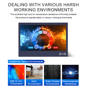 Nhà Máy Bán buôn IP65 treo tường <span class=keywords><strong>AIO</strong></span> RJ45 Điện dung màn hình cảm ứng máy tính 450nits đầy đủ nhôm công nghiệp bảng điều chỉnh PC cho Mes - Product Image 6