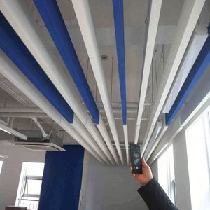 Panneau acoustique triangulaire insonorisant pour plafond, en fibre de verre et laine de roche, pour la décoration intérieure - Product Image 6