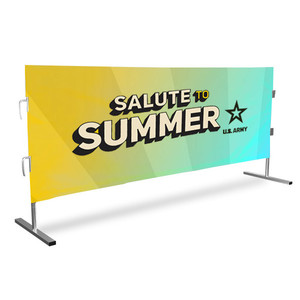 Portable Temporary <b>Road</b> Safety Barrier Barricade Business Events Mesh Spandex Cover Digital Printing for Promotion - Product Image 2