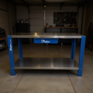 Ttake Compact Workbench Stainless Steel 1 Shelf Workshop Storage - Product Image 3