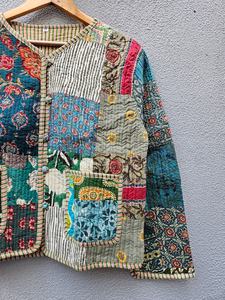 Nuevo abrigo acolchado de algodón hecho a mano para mujer, estilo invierno, con estampado indio, estilo bohemio, regalo para ella. - Product Image 2