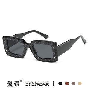 Lunettes de soleil Yingtai à monture carrée UV400 PC pour femmes, style streetwear tendance - Product Image 5