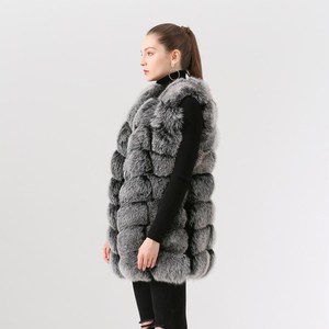 QIUCHEN QC19035 nouveauté véritable fourrure de renard <span class=keywords><strong>gilet</strong></span> <span class=keywords><strong>Long</strong></span> <span class=keywords><strong>gilet</strong></span> femmes hiver épais manteau de fourrure mode <span class=keywords><strong>gilet</strong></span> - Product Image 5