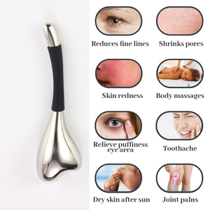 Globe de glace pour le visage avec logo personnalisé, <span class=keywords><strong>traitement</strong></span> des yeux, cuillère à eau, acier inoxydable, globes de cryothérapie chauds et froids, rouleau de glace pour le visage - Product Image 4