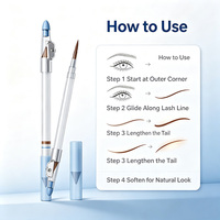Eyeliner waterproof longue tenue avec taille-crayon, formule anti-bavures résistante à l'eau, à la transpiration et à l'humidité, tenue toute la journée