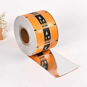 New Design Custom Printed Laminating Kraft Paper Food Packing Material Plastic Roll Film For Tea Bags Packaging