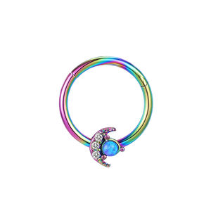 ZESENLIN निविड़ अंधकार तांबा भारतीय फूल तितली नाक अंगूठी क्लिकर महिलाओं के लिए लटकना छेदा नाक भेदी गहने - Product Image 5