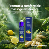 Bille de massage rafraîchissante au curcuma, citron et menthe, roll-on d'aromathérapie essentielle pour le soulagement des démangeaisons, la revitalisation mentale et les piqûres d'insectes