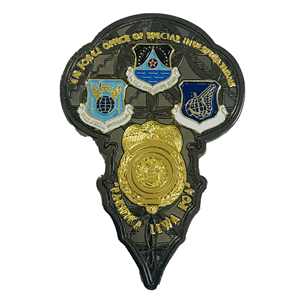 Monedas de Desafío Personalizadas al por Mayor, Diseño Intrincado de Cabeza de Búfalo y Pluma 'Lidera el Camino', Moneda Coleccionable con Borde Dentado - Product Image 3