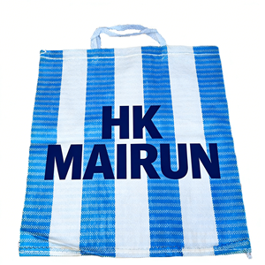 White and Black Recycled PP Woven Plastic Grain Sack Bags with Offset Printing 50kg - Product Image 4