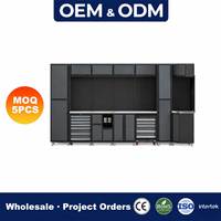 Sistema de Almacenamiento de Herramientas Industriales con Banco de Trabajo, Cajones, Panel Perforado, Muebles Metálicos con Cerradura para Garaje o Taller, Conjunto Personalizado OEM