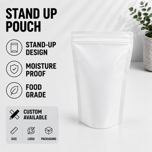 ถุงซิปล็อคแบบตั้งได้เคลือบอลูมิเนียมสีต่างๆ สำหรับกาแฟ ชา และขนมขบเคี้ยว พร้อมผิวสัมผัสด้าน จากผู้ผลิต มีสินค้าในสต็อก - Product Image 1