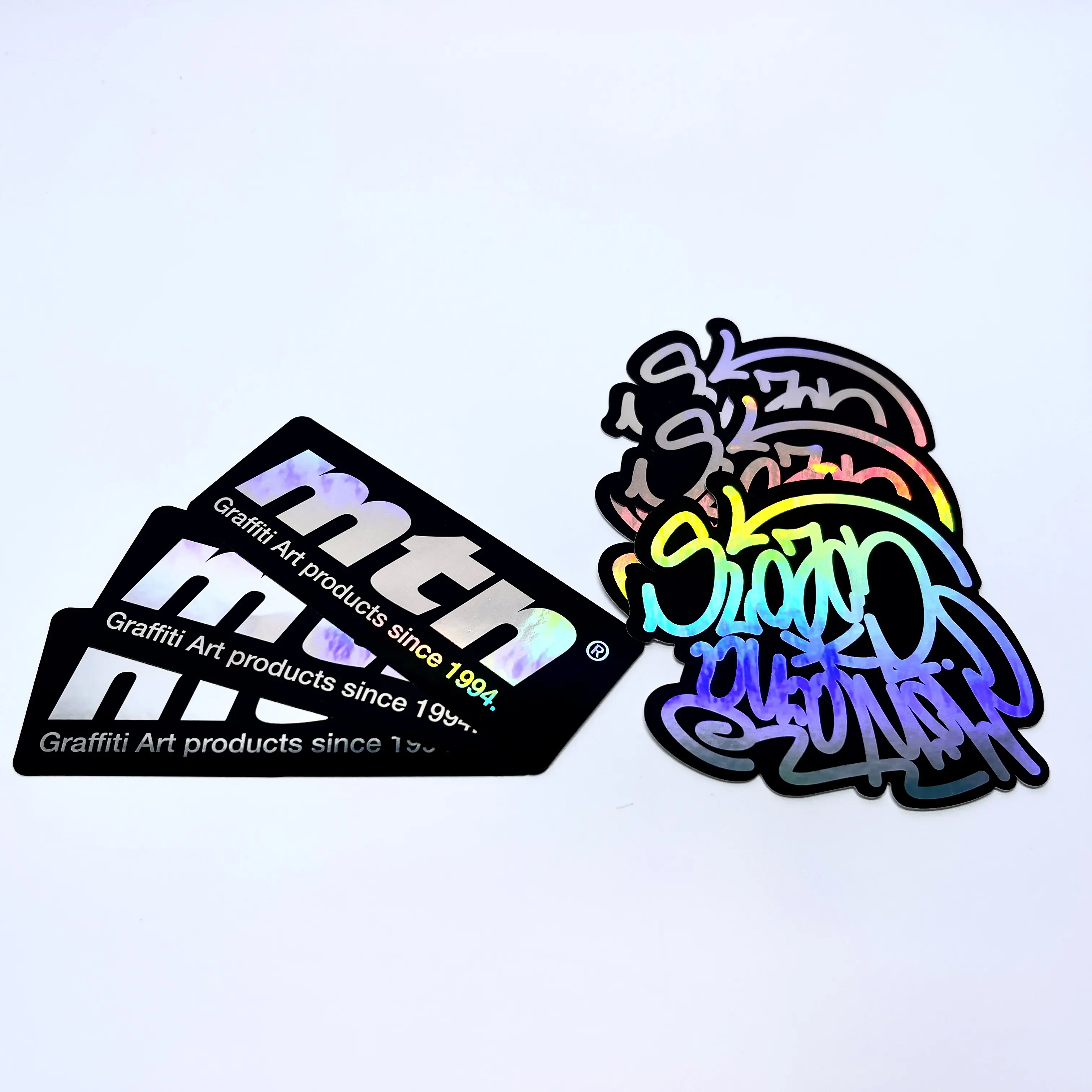 Cetak Label Hologram Kustom Tahan Air Stiker Label Perekat Vinil Label Die Cut Stiker