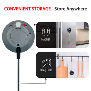 ABS Circular LCD Display Digital <strong>Cooking</strong> <strong>Thermometer</strong> Stainless Steel Probe for Kitchen &amp; Household Use for Food BBQ <strong>Thermometer</strong> - Product Image 5