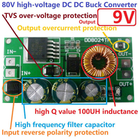 Convertisseur DC-DC haute tension pour vélo électrique, module régulateur abaisseur de tension 80V 72V 64V 60V 48V 36V 24V vers 15V 12V 9V 6V 5V 3.3V