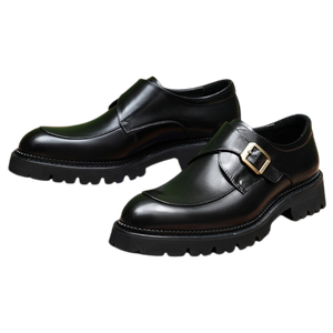 Zapatos de vestir formales de cuero genuino para hombre, hechos a mano, de piel de vacuno de primera calidad, con grabado retro británico. - Product Image 4