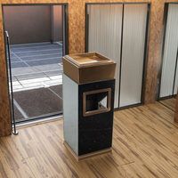 Poubelle d'entrée moderne en acier inoxydable or rose Poubelle d'ascenseur portable Cendrier Seau de rangement Nouvelle arrivée pour les hôtels