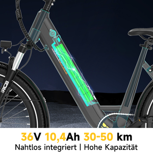 RCB-G6จักรยานไฟฟ้าสำหรับผู้ใหญ่มอเตอร์ไฟฟ้า350วัตต์พร้อมโครงเหล็ก NFC มอเตอร์แบตเตอรี่ลิเธียมสามสีแบบบูรณาการ - Product Image 5