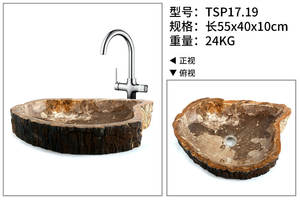 Lavabo <span class=keywords><strong>en</strong></span> pierre de <span class=keywords><strong>bois</strong></span> pétrifié, œuvre d'art <span class=keywords><strong>en</strong></span> pierre naturelle ancienne, fossile de <span class=keywords><strong>bois</strong></span> - Product Image 4