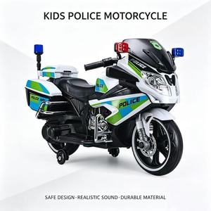 Motocicleta de <span class=keywords><strong>Policía</strong></span> para Niños a Batería, Juguete Montable con Ruedas de Entrenamiento, Juego al Aire Libre para Niños - Product Image 4