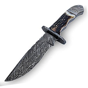 Couteaux de chasse à lame fixe forgés à la main couteau de camping avec manche et fourreau en bois d'olivier et palissandre pour adulte - Product Image 1