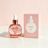 Flacon sphérique 30ml 50ml, flacon de sérum de luxe, flacon compte-gouttes en verre pour huile essentielle, flacon de sérum rose doré pour huile capillaire