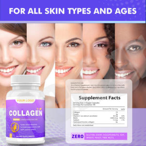 Ausreson Capsules dures de collagène marin Soin blanchissant pour la peau Supplément de vitamine C Capsules dures de collagène marin - Product Image 3