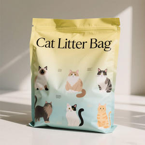 कस्टम मुद्रित पर्यावरण के अनुकूल प्लास्टिक वाटरप्रूफ वैक्यूम फ्लैट तल पाउच सुगंधित सेपियोलाइट कैट कूड़े पालतू भोजन पैकेजिंग बैग बैग - Product Image 6