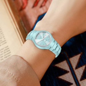<span class=keywords><strong>Reloj</strong></span> <span class=keywords><strong>de</strong></span> Cerámica Cian LIGE LG89267 para Mujer, <span class=keywords><strong>Reloj</strong></span> <span class=keywords><strong>de</strong></span> Pulsera con Cristales <span class=keywords><strong>de</strong></span> Estrás, Analógico <span class=keywords><strong>de</strong></span> Cuarzo, Resistente al Agua, Elegante, OEM - Product Image 6