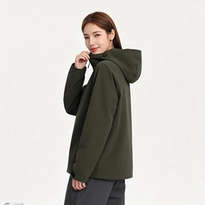 <span class=keywords><strong>Chaqueta</strong></span> <span class=keywords><strong>Impermeable</strong></span>, Cortavientos y Transpirable con Cierre, para Hombre y Mujer, de Una Sola Capa, con Capucha y Forro, para Viajes y Deportes - Product Image 3