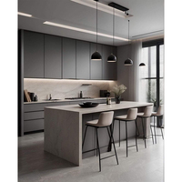 Meubles de cuisine modernes en bois, fabricant de meubles de cuisine sur mesure, vente en gros de meubles pour projets d'aménagement intérieur de villas