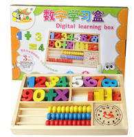 Jouet Abaque en Bois Montessori Intelligent d'Apprentissage Précoce et Éducatif pour le Calcul des Maths, pour Bébés et Enfants