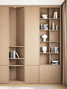 Librería Moderna <span class=keywords><strong>de</strong></span> <span class=keywords><strong>Madera</strong></span> <span class=keywords><strong>con</strong></span> Puertas <span class=keywords><strong>de</strong></span> Vidrio, Mueble <span class=keywords><strong>de</strong></span> Almacenamiento Vertical, Diseño Multifuncional Ecológico y Duradero para Oficina en Casa - Product Image 5