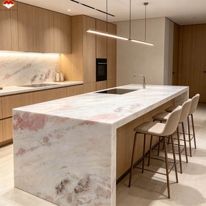 Gran Losa de Mármol Rosa Moderno de 18 mm de Espesor, Duradera e Impermeable para <span class=keywords><strong>Hotel</strong></span>, Villa, Cocina, Comedor, Hogar, Bar, Sala de Estar, Interior - Product Image 1