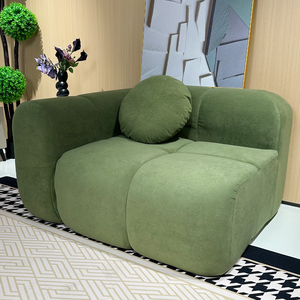 طقم أريكة حديثة قابلة للتحويل، قماش قابل للضغط معبأ بالتفريغ للفنادق وغرف المعيشة والمنازل، إسفنج مريح للنوم - Product Image 3