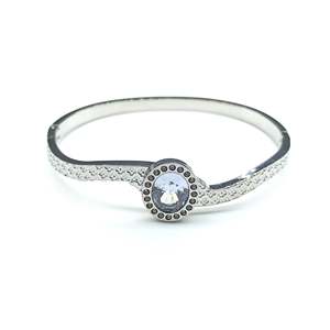 Pulsera de Cristal, Acero Inoxidable 316L, Baño de Oro PVD, Piedra Ovalada, Diseño Elegante, Joyería para Mujer - Product Image 1